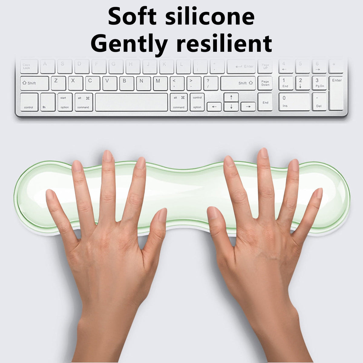 Handgelenkauflage für Tastaturen aus Silikongel, 36 × 8 × 2 cm - Image 6