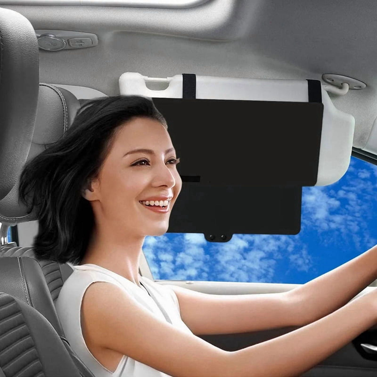 Sonnenblendenverlängerung fürs Auto, 31 × 13 cm, ausziehbar gegen Blendlicht - Image 5