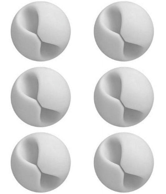 Kabelclips mit Klebepad, 6er-Set, für Schreibtisch, Wand und Auto