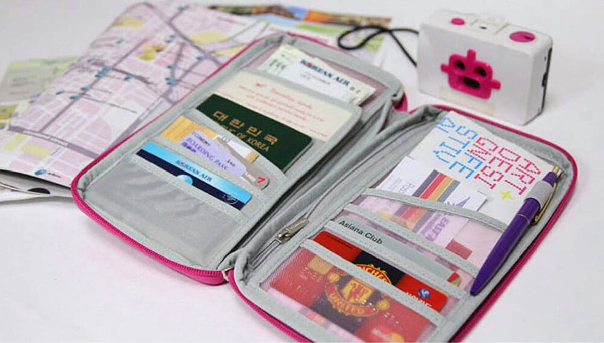 Reisedokumententasche für Pass, Tickets und Karten, 25 × 13 × 2 cm - Image 3