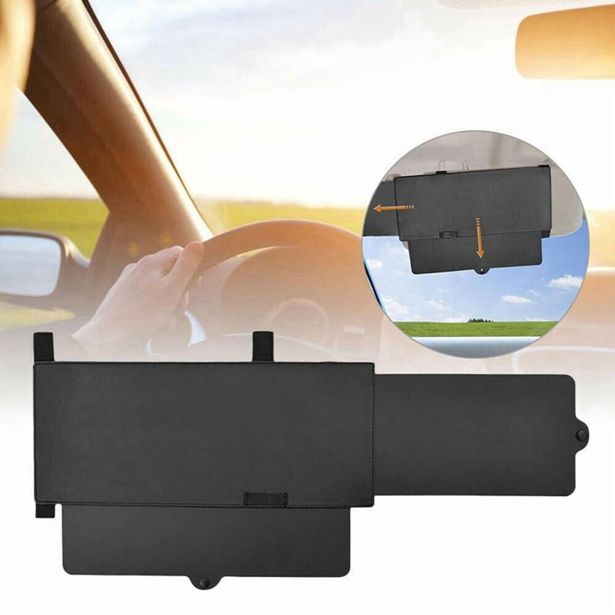 Sonnenblendenverlängerung fürs Auto, 31 × 13 cm, ausziehbar gegen Blendlicht - Image 2