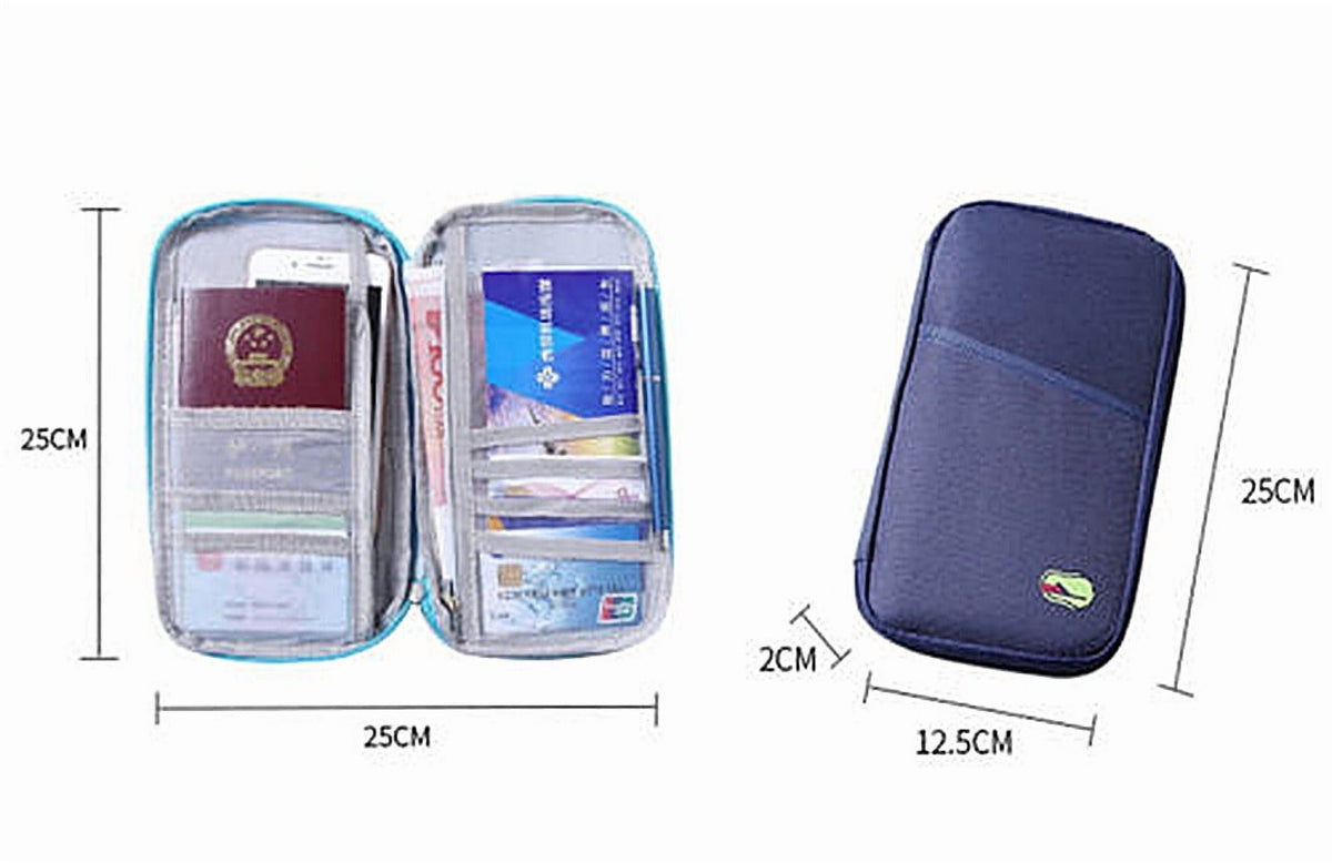 Reisedokumententasche für Pass, Tickets und Karten, 25 × 13 × 2 cm - Image 6