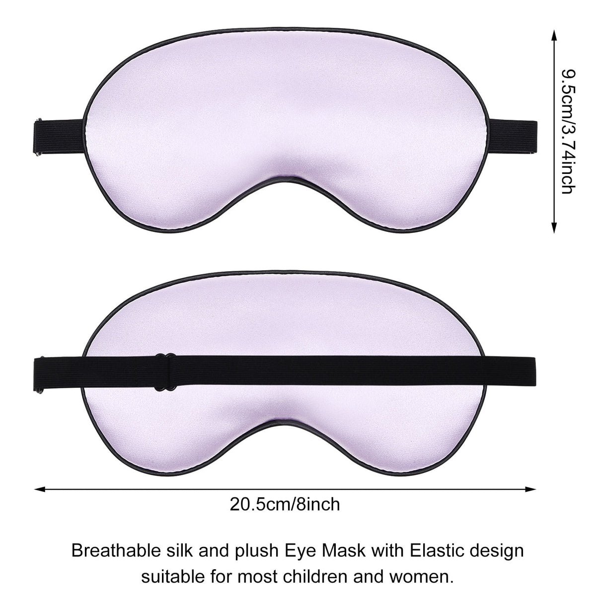 Schlafmasken aus Satin, 4er-Set mit verstellbarem Band und weicher Fütterung - Image 2
