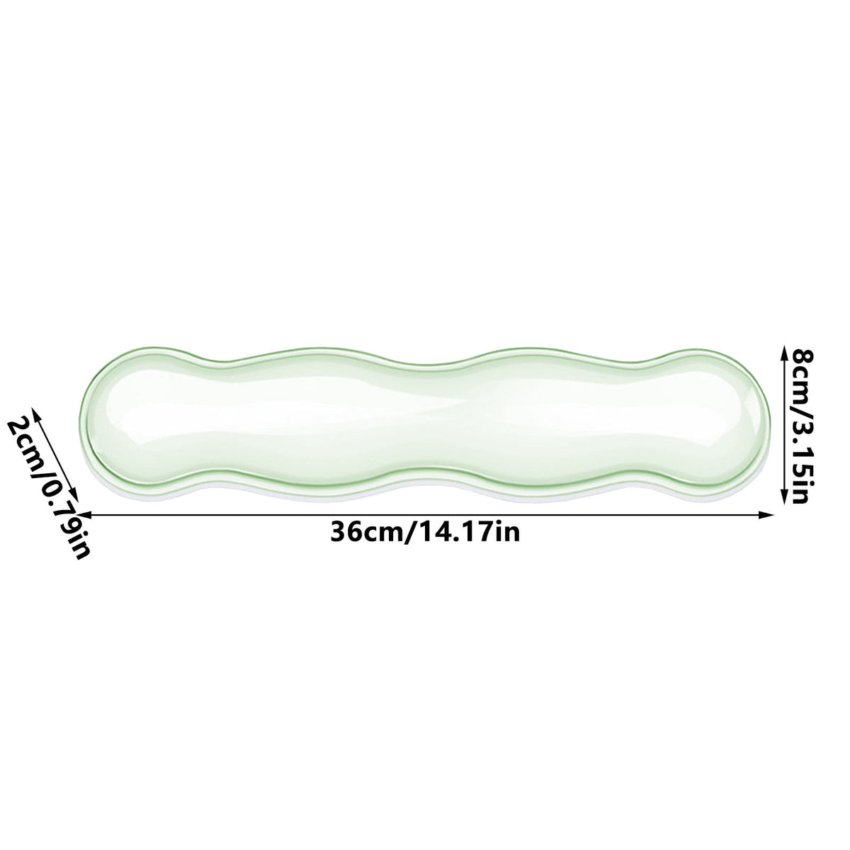 Handgelenkauflage für Tastaturen aus Silikongel, 36 × 8 × 2 cm - Image 3