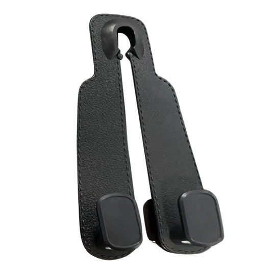 Haken für die Kopfstütze aus Leder und Metall, 2er-Set, biegsam