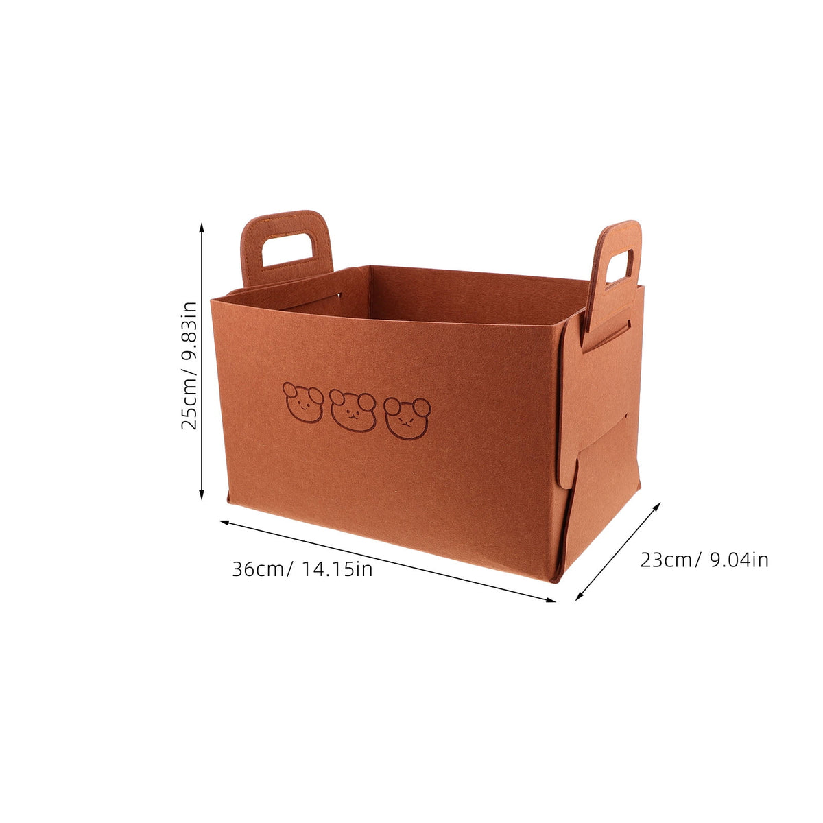 Faltbare Kofferraumbox aus Vliesstoff, 36 × 25 × 23 cm, in Hellbraun - Image 3