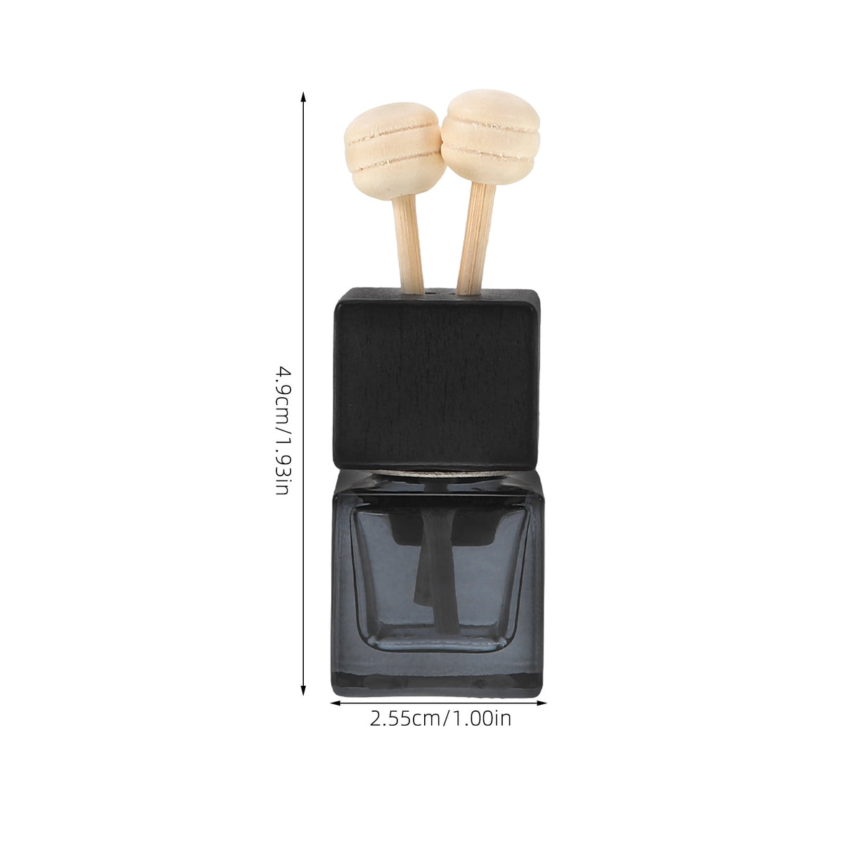 Leere Parfümflasche aus Glas für den Lüftungsschlitz, 4,9 × 2,6 × 2,6 cm - Image 2