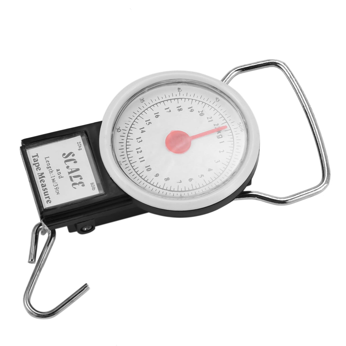 Kofferwaage zum Einhängen, 2 Stück, bis 22 kg (50 lb), mit Maßband