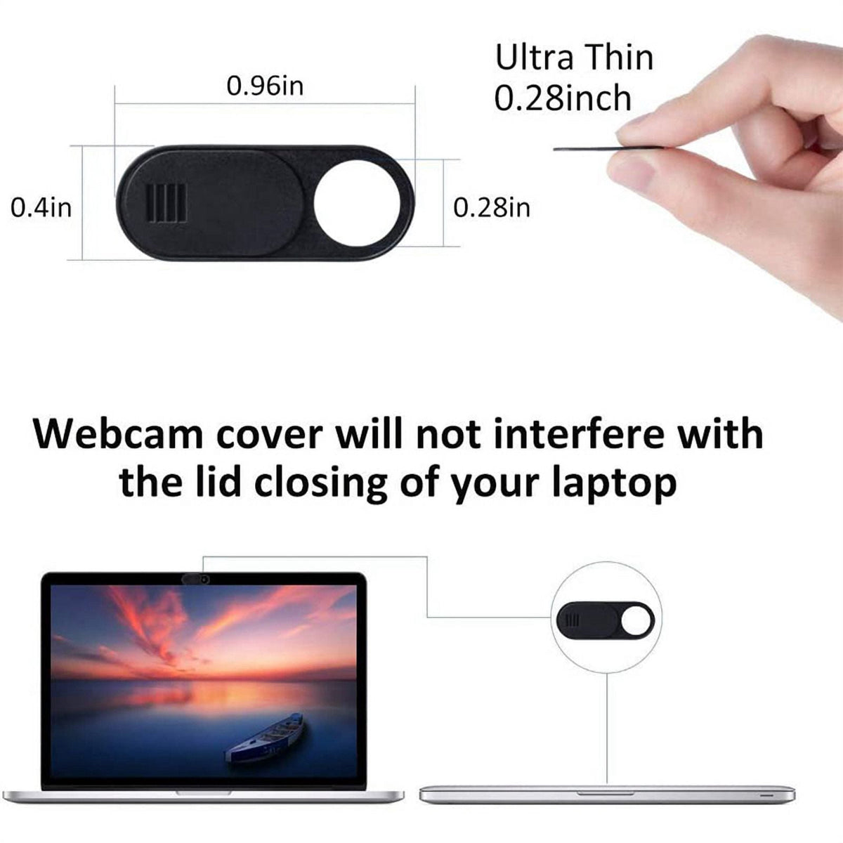 Webcam-Abdeckungen zum Schieben, 12er-Pack, nur 0,027 Zoll dünn - Image 4