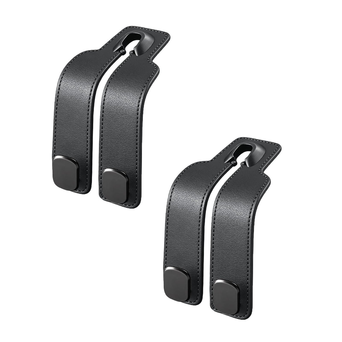 Haken für die Kopfstütze aus Leder und Metall, 2er-Set, biegsam - Image 4