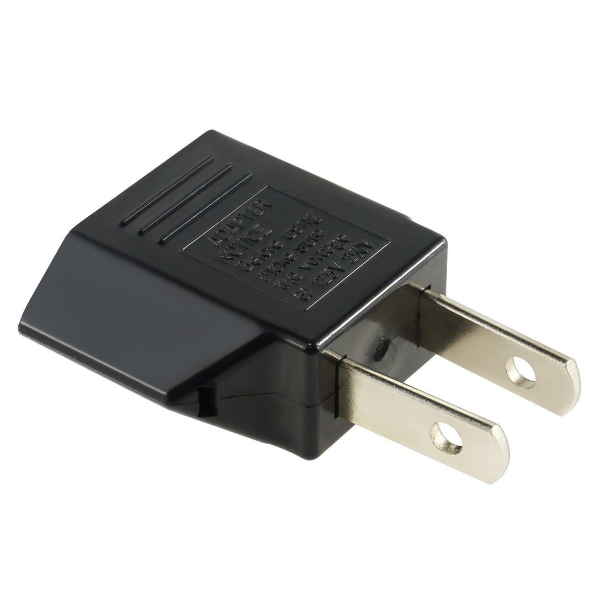 Reiseadapter vom Eurostecker auf US-Steckdose, 2,8 × 3,6 cm, Schwarz - Image 2
