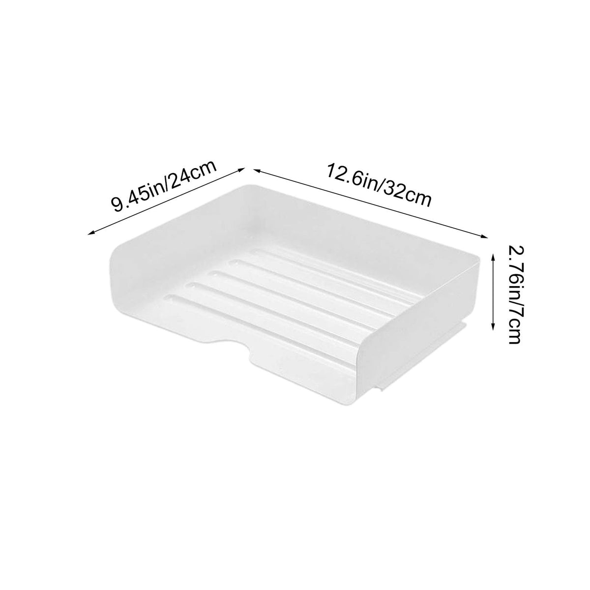 Stapelbare Ablagekörbe für A4, 4er-Set, 32 × 24 × 7 cm, Weiß - Image 3