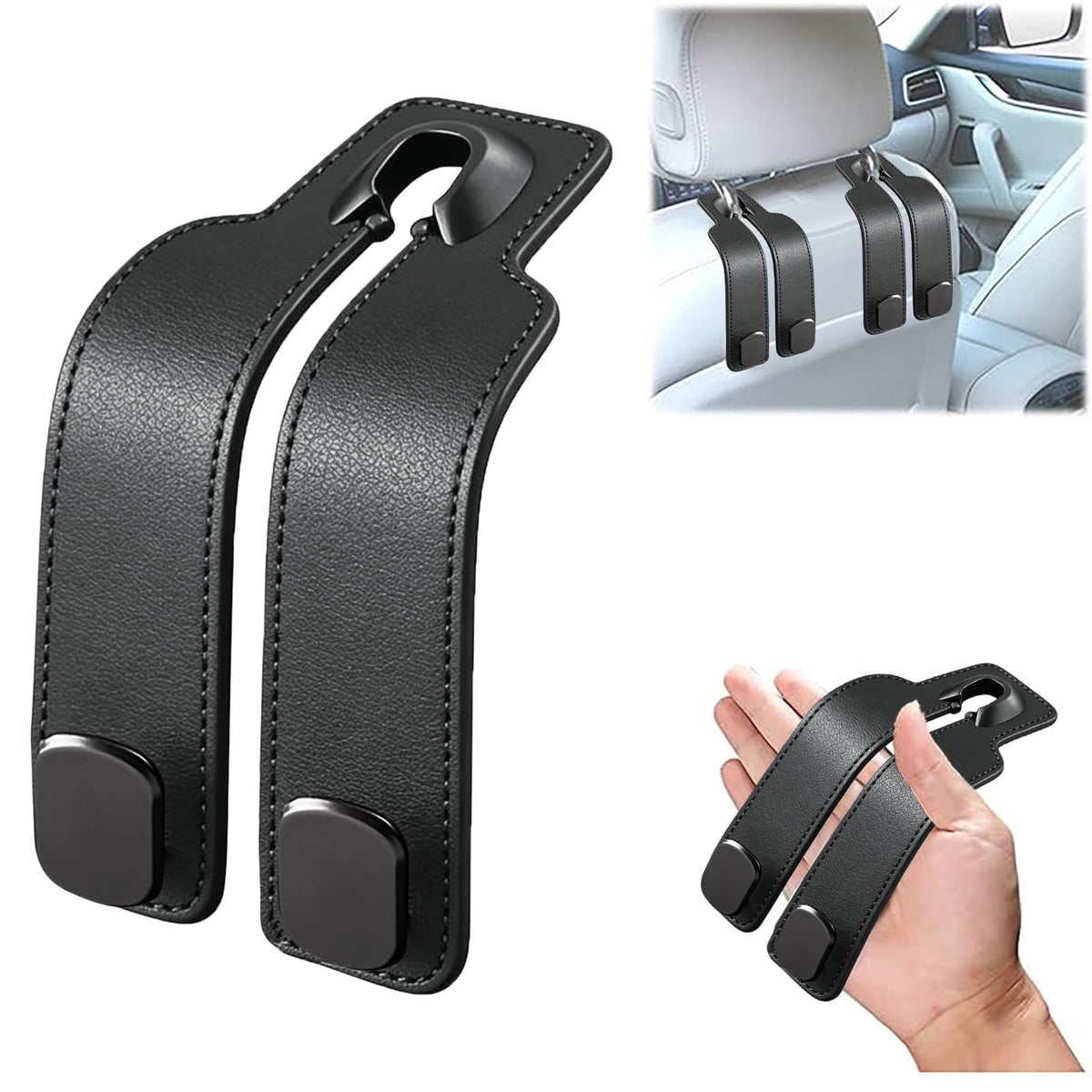 Haken für die Kopfstütze aus Leder und Metall, 2er-Set, biegsam - Image 2